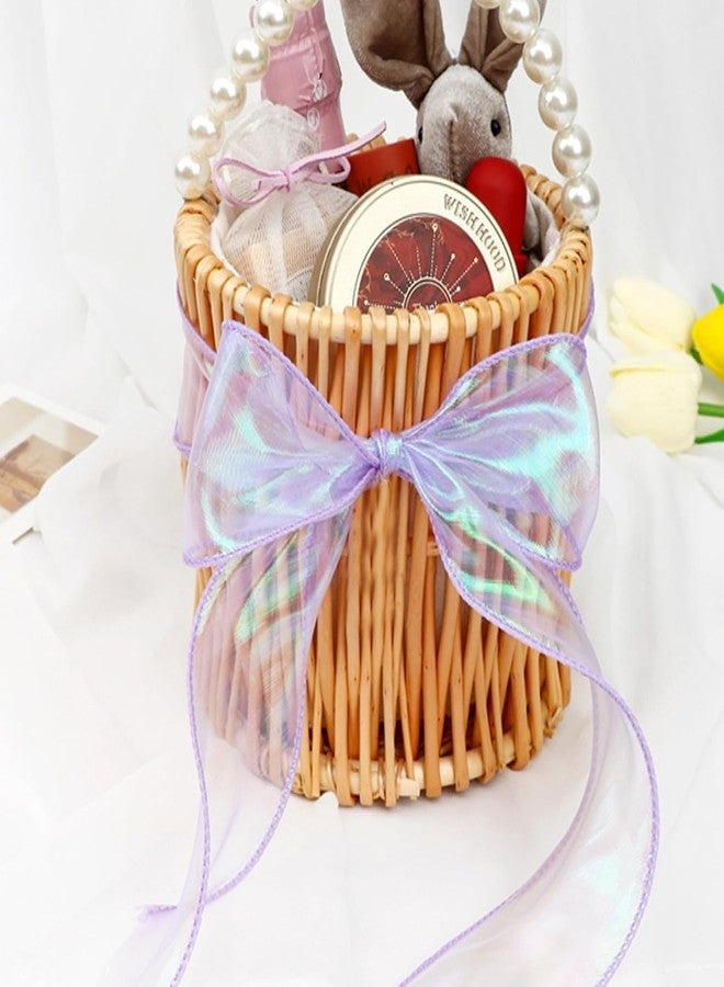 Bits & Bobs قطع صغيرة | شريط أورجانزا ليزري بعرض 1.5 بوصة وطول 10 ياردات لتغليف الهدايا، وصنع الأقواس، والأعمال اليدوية، وباقات الزهور، والأكاليل، والمخبوزات، وحفلات استقبال المولود، وحفلات الزفاف، وحفلات عيد الحب، وتزيين أشجار عيد الميلاد (أرجواني فاتح) - Image 4